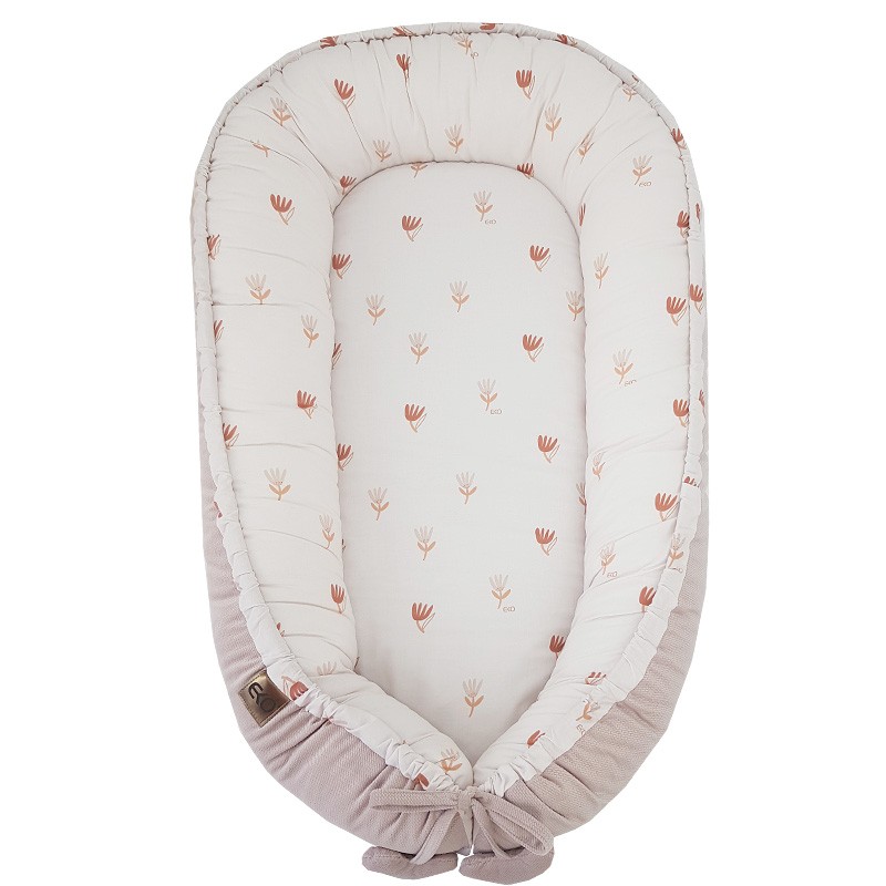 VELVET mazuļa kokoniņš-ligzdiņa BEIGE MEADOW VELVET mazuļa kokoniņš-ligzdiņa BEIGE MEADOW