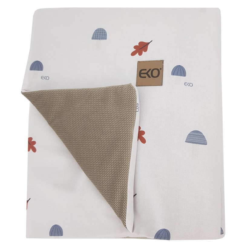 Blanket and play mat with VELVET fabric lining MUSHROOMS Blanket and play mat with VELVET fabric lining MUSHROOMS