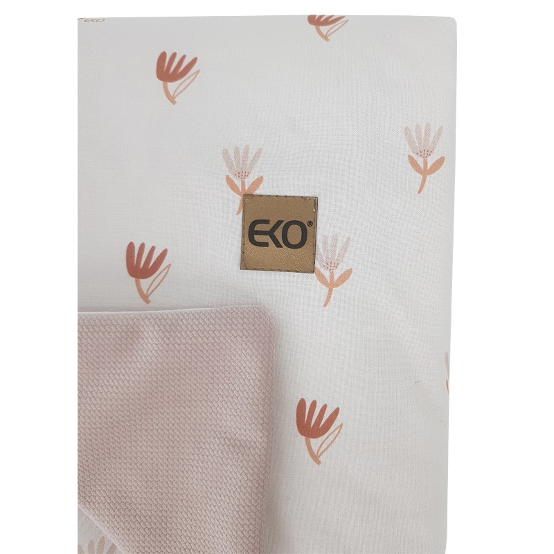 Blanket and play mat with VELVET fabric lining BEIGE MEADOW