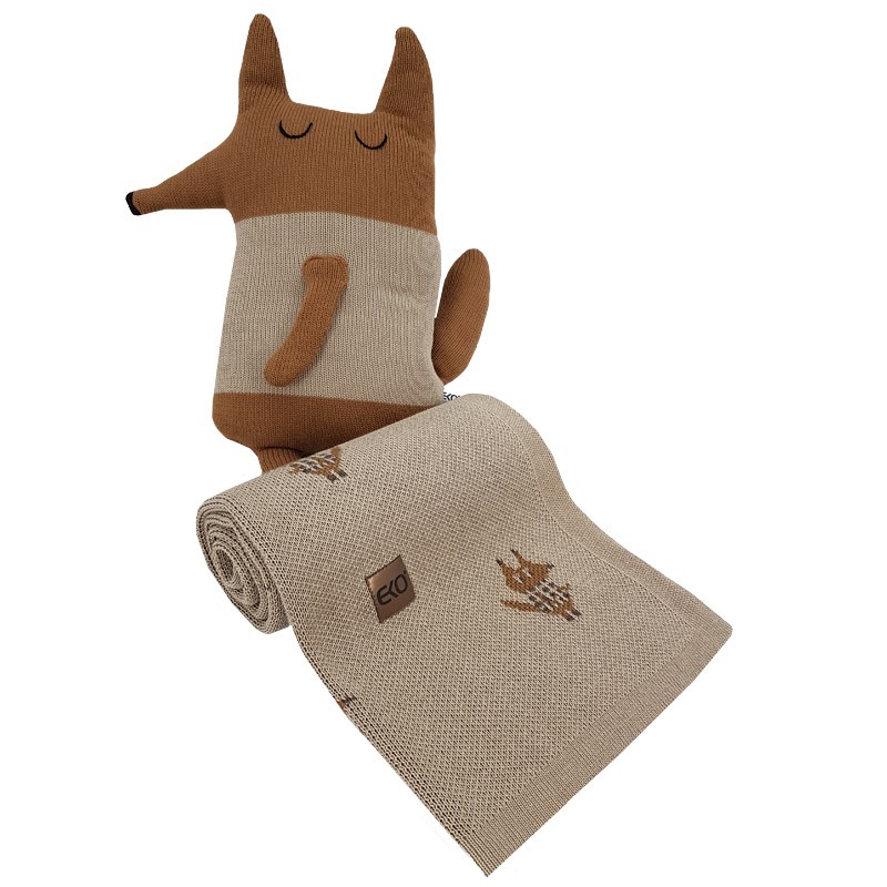 Couverture tricotée FOX Couverture tricotée FOX