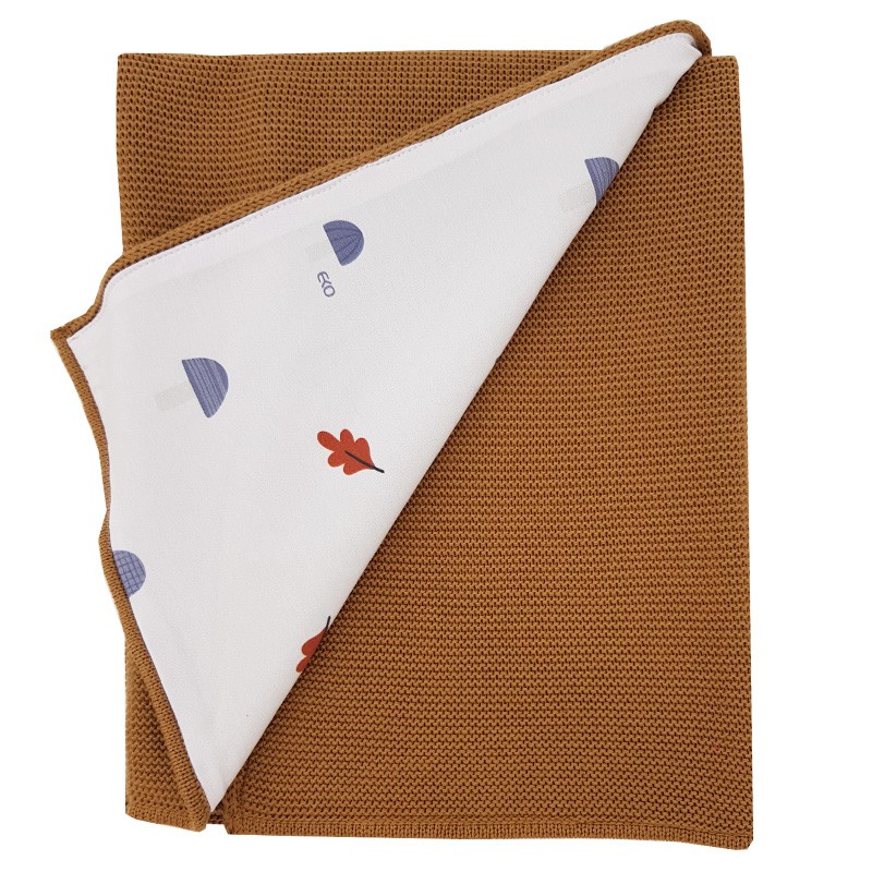 Blanket and play mat CARAMEL/MUSHROOMS Blanket and play mat CARAMEL/MUSHROOMS
