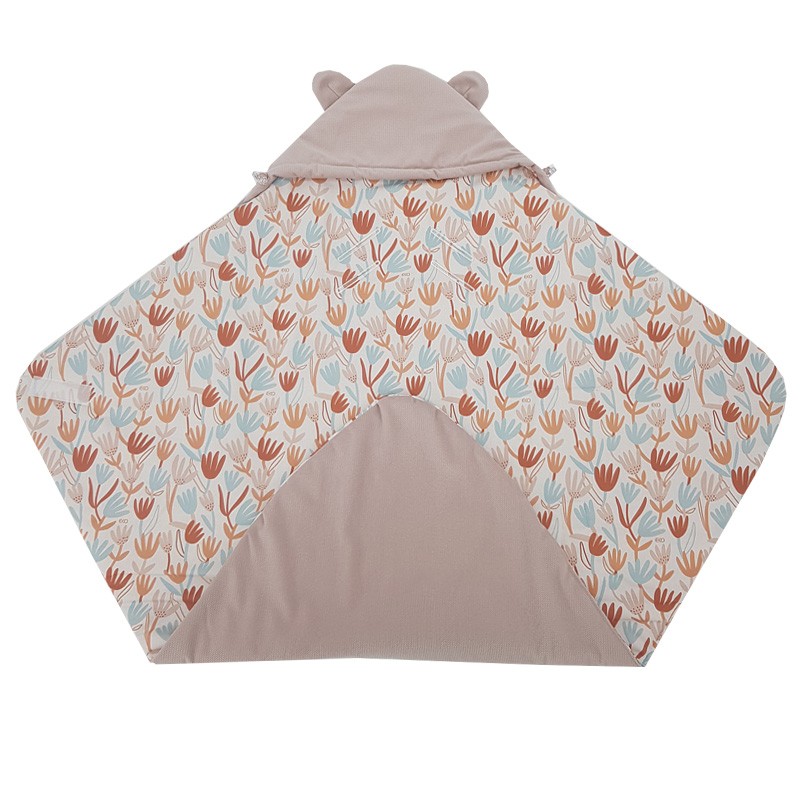 Baby Car Seat Sleeping Bag VELVET BEIGE FLOWERS Baby Car Seat Sleeping Bag VELVET BEIGE FLOWERS