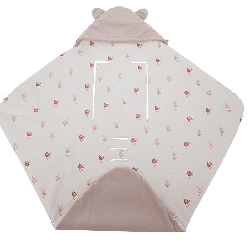 Schlafsack für den Kindersitz VELVET 3- und 5-Punkt-Gurte BEIGE MEADOW