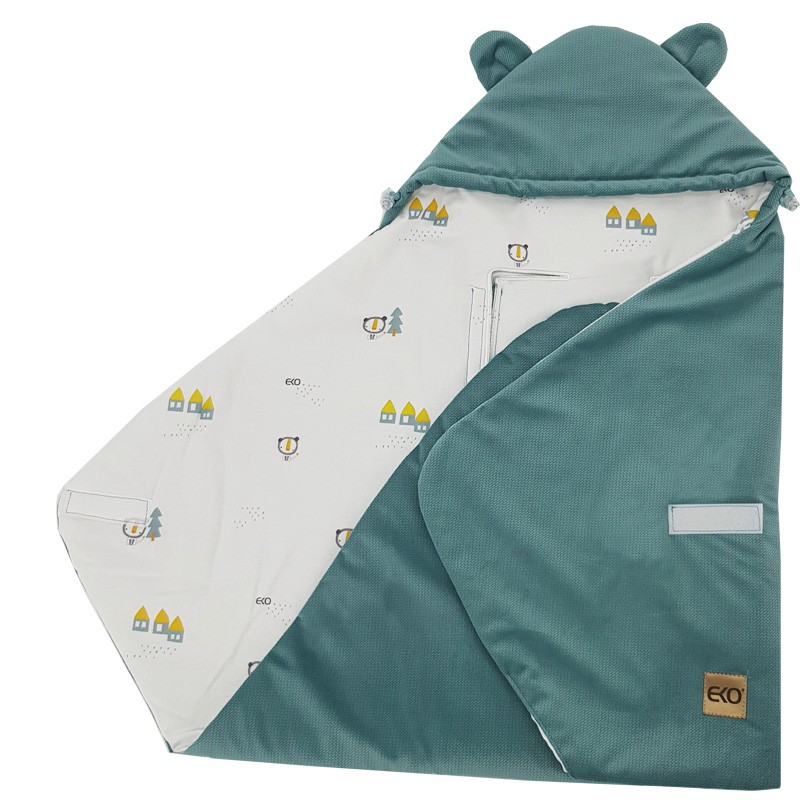 Schlafsack für den Kindersitz VELVET 3- und 5-Punkt-Gurte HOUSES Schlafsack für den Kindersitz VELVET 3- und 5-Punkt-Gurte HOUSES