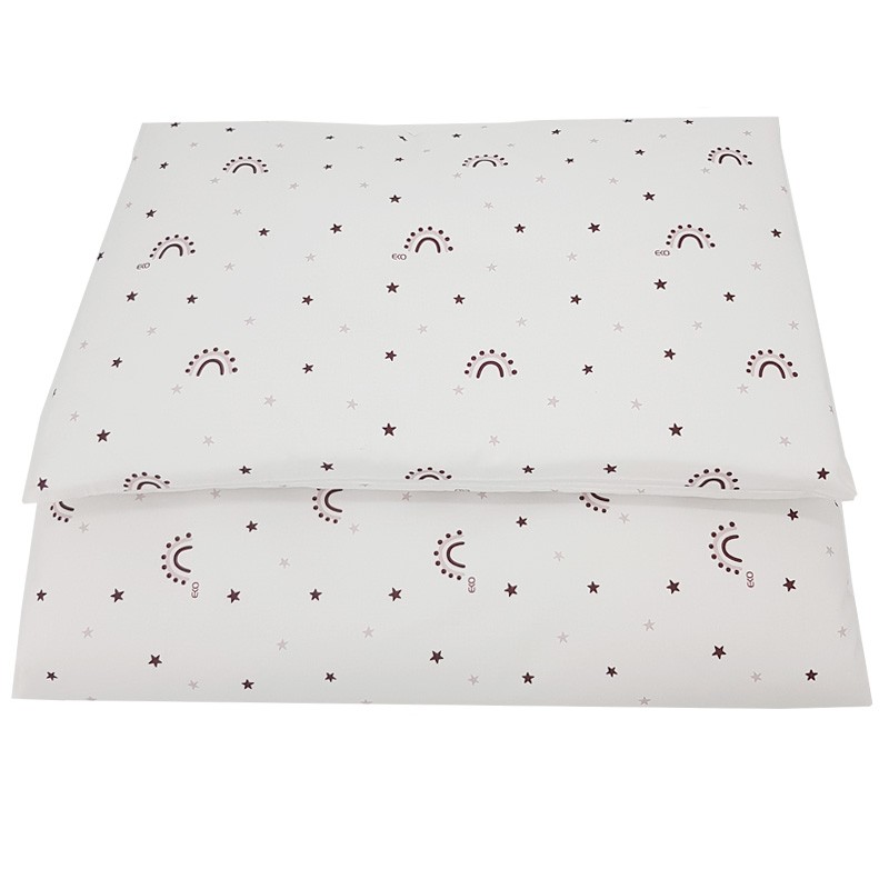 Printed cotton cot bedding set 140x100 cm RAINBOWS Printed cotton cot bedding set 140x100 cm RAINBOWS