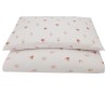 Printed cotton cot bedding set 135x100 cm BEIGE MEADOW