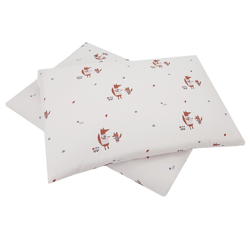Printed cotton cot bedding set 135x100 cm FOX Printed cotton cot bedding set 135x100 cm FOX