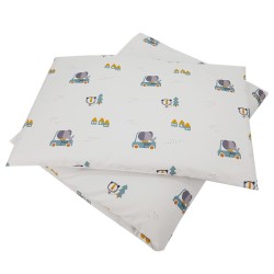 Printed cotton cot bedding set 135x100 cm