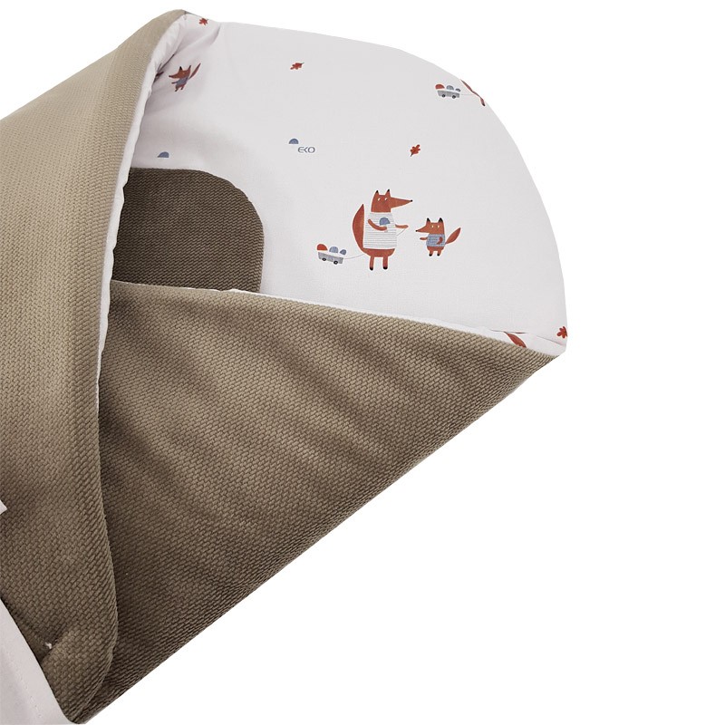 Zīdaiņu kokvilnas konvertiņš ar VELVET FOX Zīdaiņu kokvilnas konvertiņš ar VELVET FOX