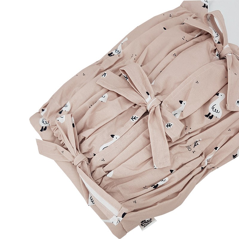 Printed Cotton Swaddle Blanket with Coconut GOOSE Printed Cotton Swaddle Blanket with Coconut GOOSE