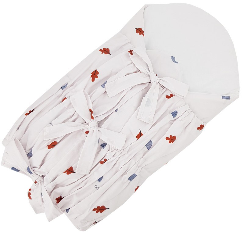 Printed Cotton Swaddle Blanket with Coconut MUSHROOMS