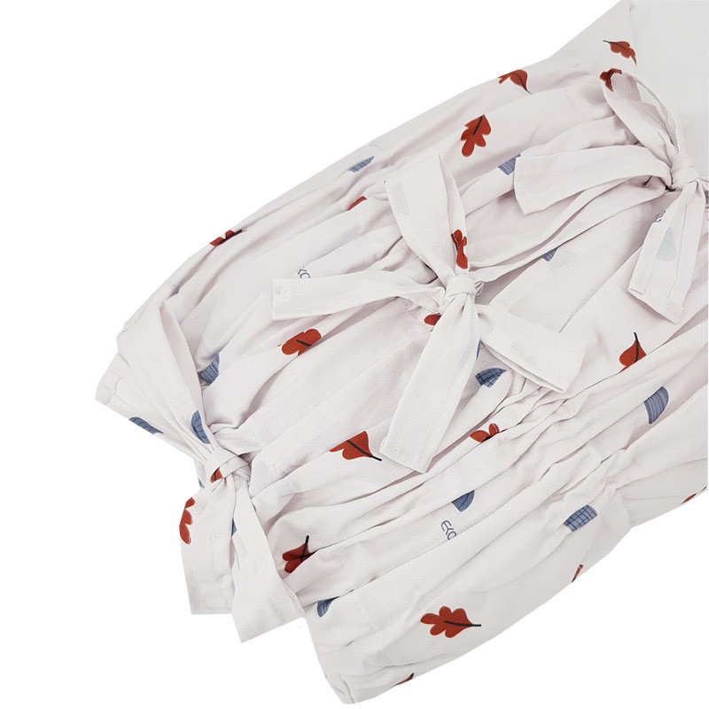 Printed Cotton Swaddle Blanket with Coconut MUSHROOMS