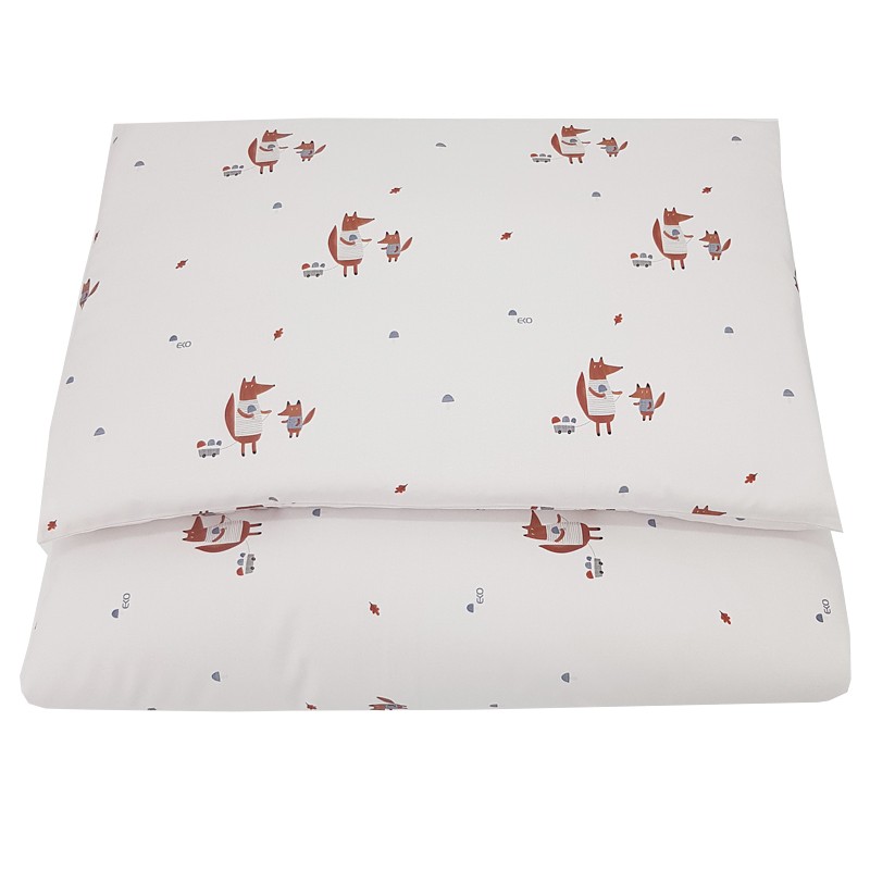 Printed cotton cot bedding set 120x90 cm FOX Printed cotton cot bedding set 120x90 cm FOX