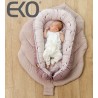 VELVET baby cocoon BEIGE FLOWERS