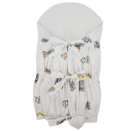 Printed Cotton Swaddle Blanket with Coconut CARS