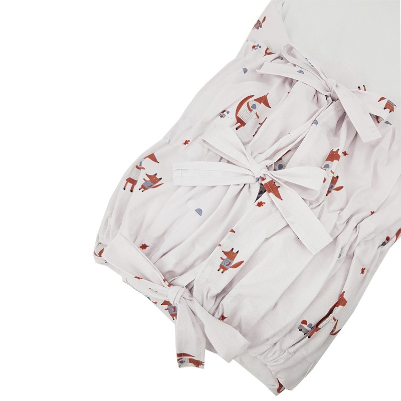 Printed Cotton Swaddle Blanket FOX Printed Cotton Swaddle Blanket FOX