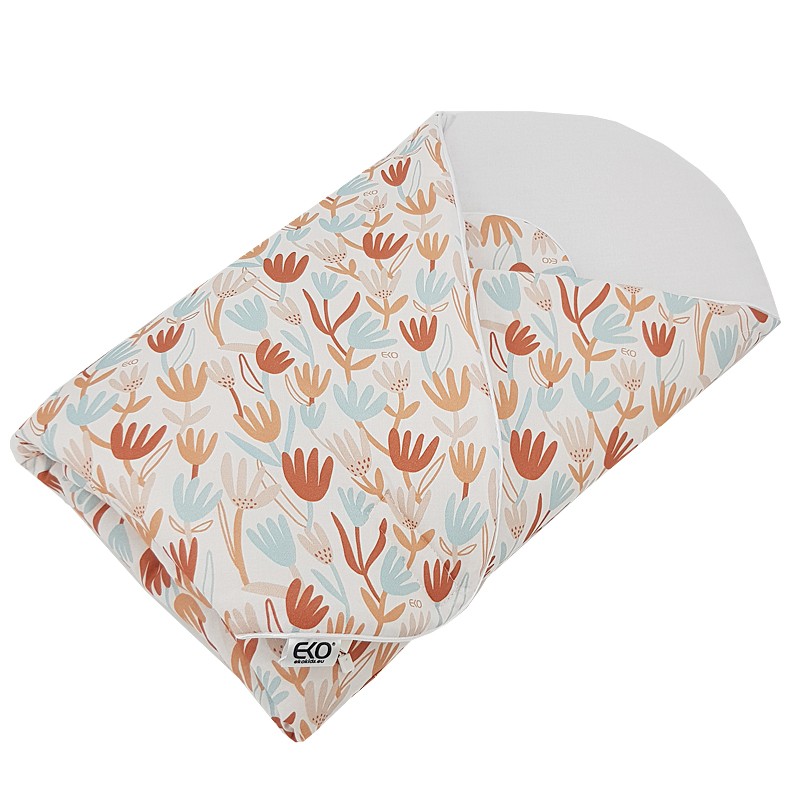 Printed Cotton Swaddle Blanket BEIGE FLOWERS Printed Cotton Swaddle Blanket BEIGE FLOWERS