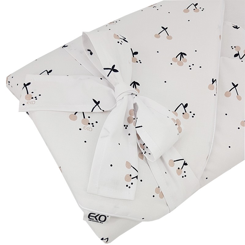 Printed Cotton Swaddle Blanket with Coconut CHERRIES Printed Cotton Swaddle Blanket with Coconut CHERRIES