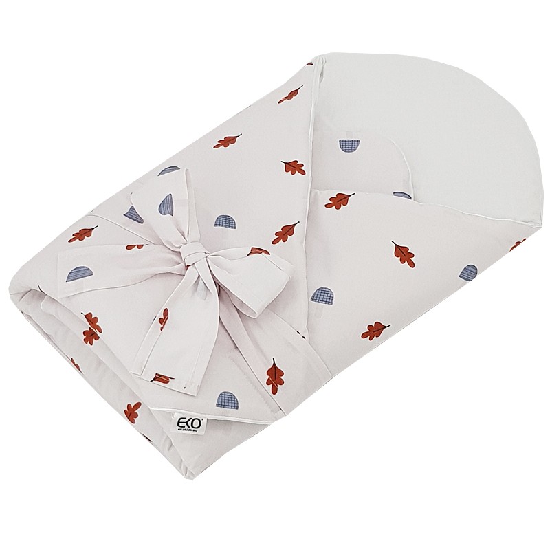 Printed Cotton Swaddle Blanket with Coconut MUSHROOMS Printed Cotton Swaddle Blanket with Coconut MUSHROOMS