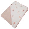 Hooded Towel BEIGE MEADOW/ROSE PINK