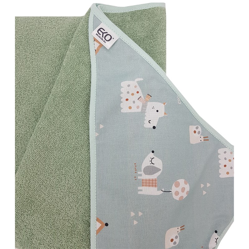 Hooded Towel DOGS/MINT Hooded Towel DOGS/MINT