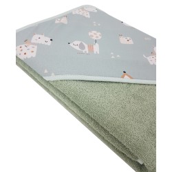 Badetuch Frottee DOGS/MINT