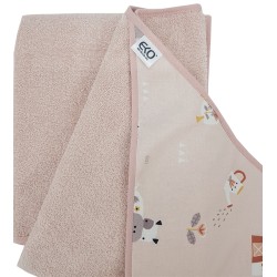 Hooded Towel MY FARM/ROSE PINK