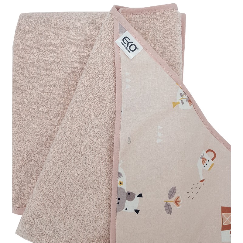 Hooded Towel MY FARM/ROSE PINK Hooded Towel MY FARM/ROSE PINK