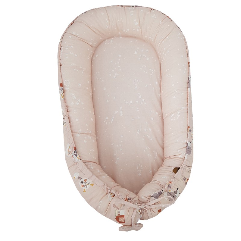 Zweiseitig Babynest aus Baumwolle MY FARM Zweiseitig Babynest aus Baumwolle MY FARM