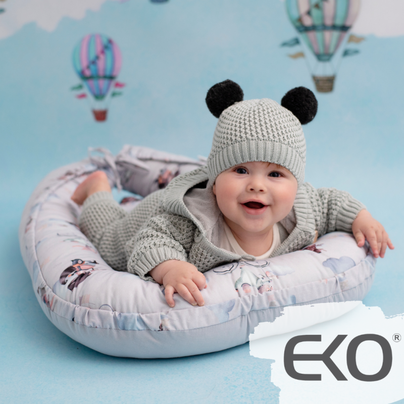 Zweiseitig Babynest aus Baumwolle MY FARM Zweiseitig Babynest aus Baumwolle MY FARM