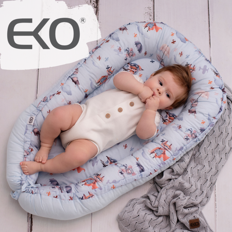 Zweiseitig Babynest aus Baumwolle MY FARM Zweiseitig Babynest aus Baumwolle MY FARM