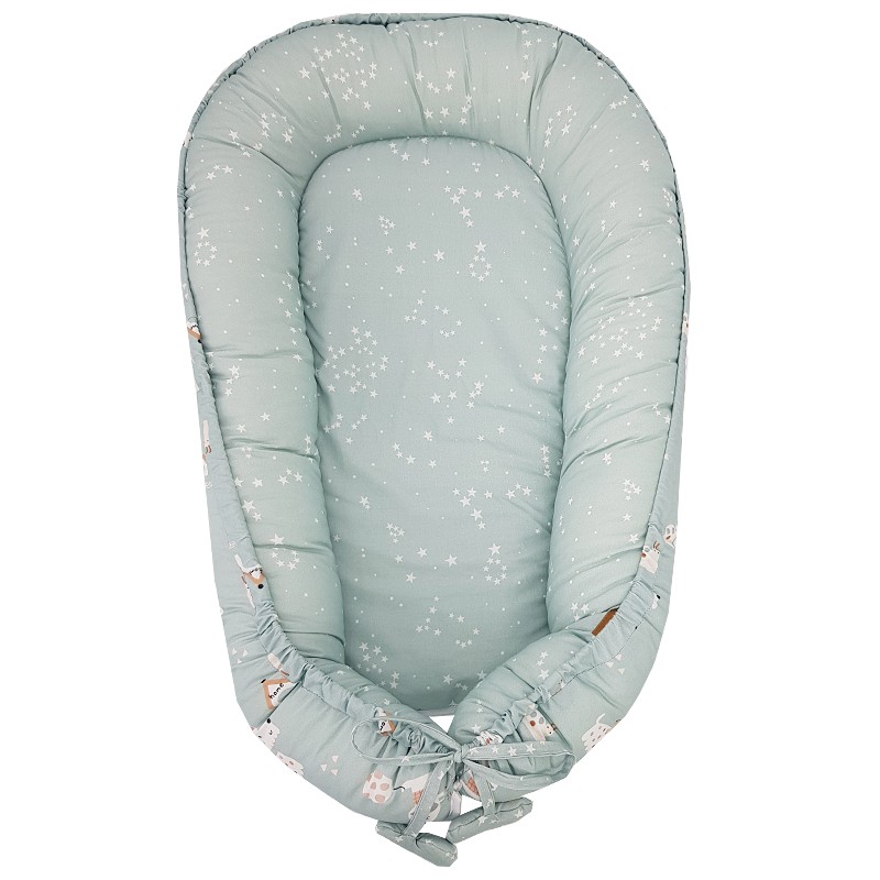 Dwustronny kokon bawełniany dla dziecka PIESKI