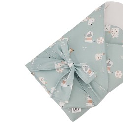 Printed Cotton Swaddle Blanket with Coconut DOGS Printed Cotton Swaddle Blanket with Coconut DOGS