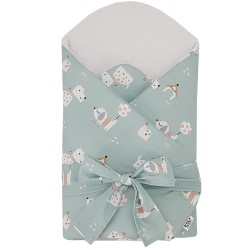Printed Cotton Swaddle Blanket with Coconut DOGS Printed Cotton Swaddle Blanket with Coconut DOGS