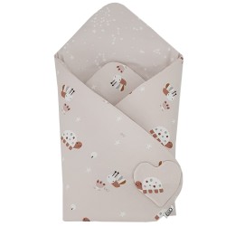 Double-sided printed Cotton Swaddle Blanket BEES Double-sided printed Cotton Swaddle Blanket BEES