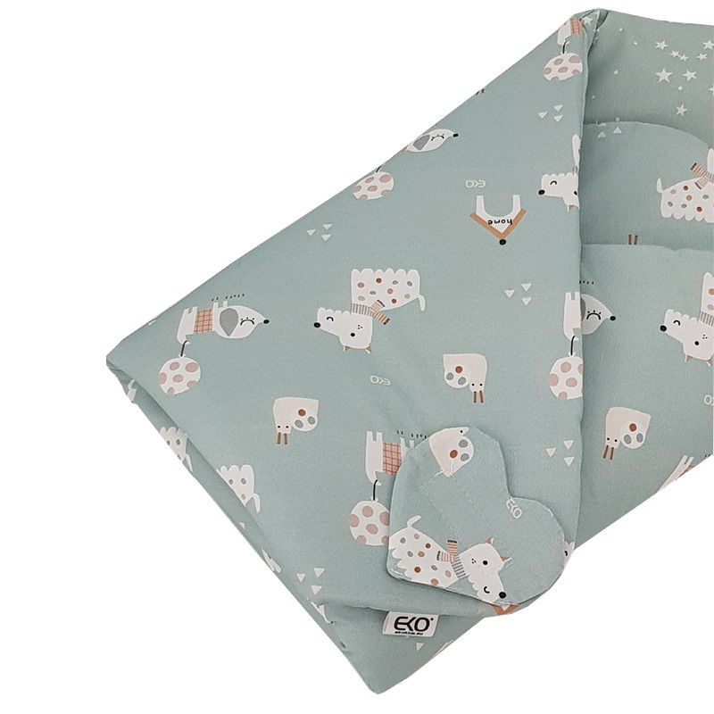 Zweiseitig Babyhörnchen aus bedruckter Baumwolle DOGS Zweiseitig Babyhörnchen aus bedruckter Baumwolle DOGS