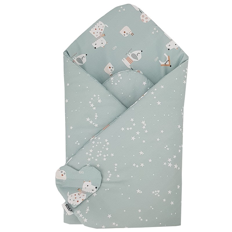 Double-sided printed Cotton Swaddle Blanket DOGS Double-sided printed Cotton Swaddle Blanket DOGS