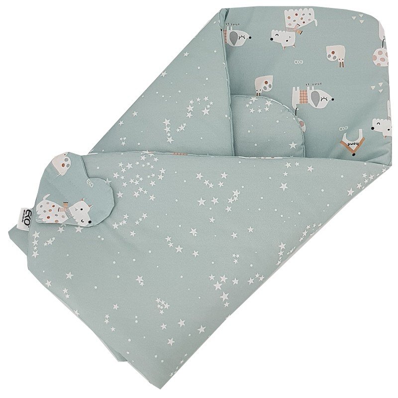 Double-sided printed Cotton Swaddle Blanket DOGS Double-sided printed Cotton Swaddle Blanket DOGS