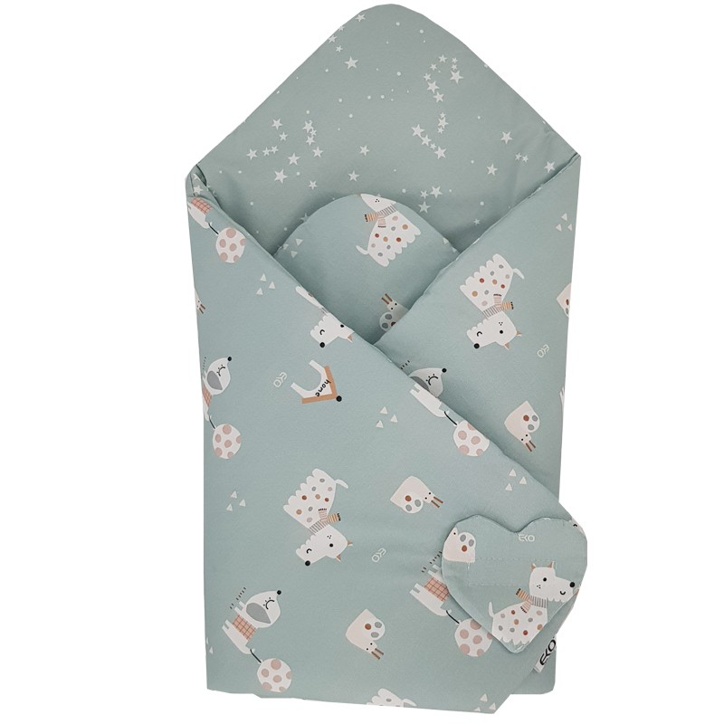 Double-sided printed Cotton Swaddle Blanket DOGS Double-sided printed Cotton Swaddle Blanket DOGS