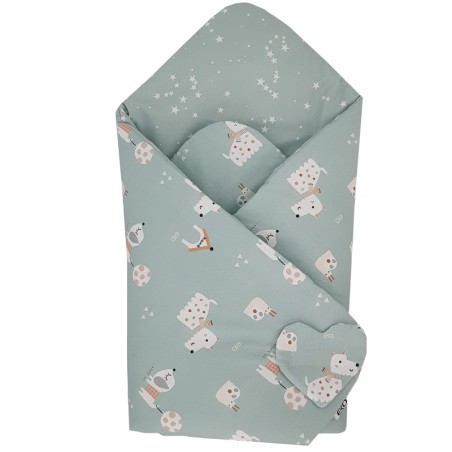 Double-sided printed Cotton Swaddle Blanket