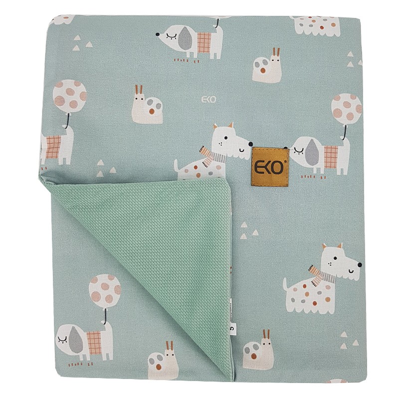 Blanket and play mat with VELVET fabric lining DOGS Blanket and play mat with VELVET fabric lining DOGS