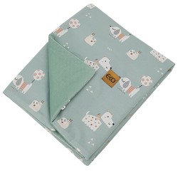 Blanket and play mat with VELVET fabric lining DOGS Blanket and play mat with VELVET fabric lining DOGS