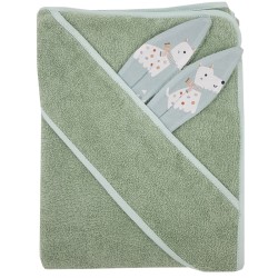 Pamut fürdőköpeny DOGS/MINT Pamut fürdőköpeny DOGS/MINT