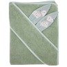Bawełniane okrycie kąpielowe PIESKI/MIĘTA Bawełniane okrycie kąpielowe PIESKI/MIĘTA
