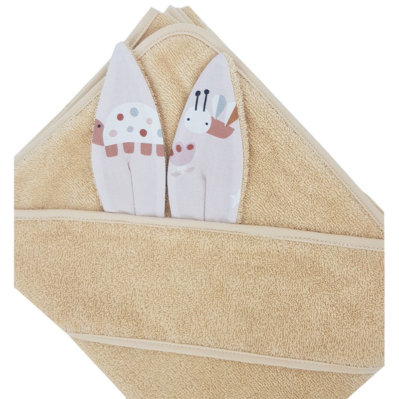 Хлопковый банный халат BEES/BEIGE Хлопковый банный халат BEES/BEIGE