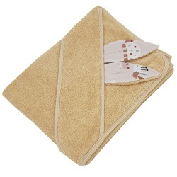 Peignoir en coton BEES/BEIGE Peignoir en coton BEES/BEIGE