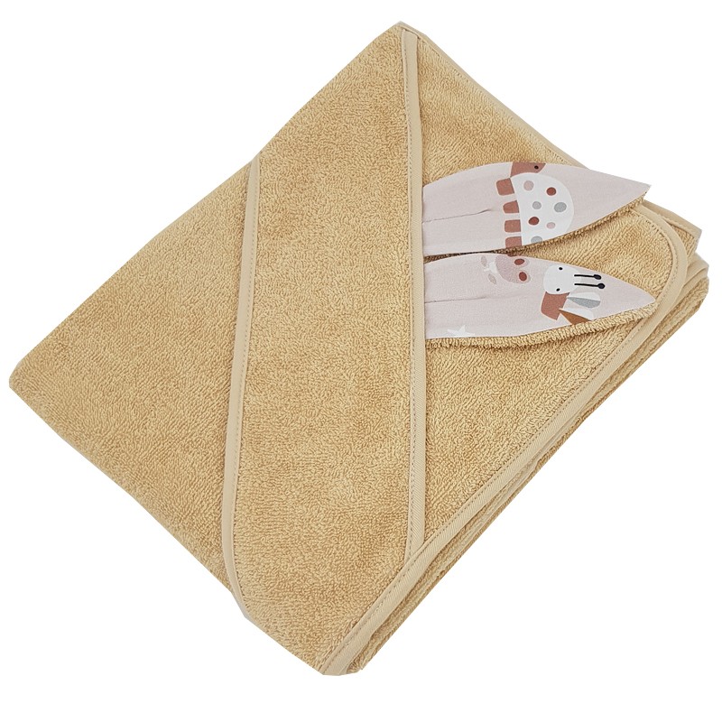 Хлопковый банный халат BEES/BEIGE Хлопковый банный халат BEES/BEIGE