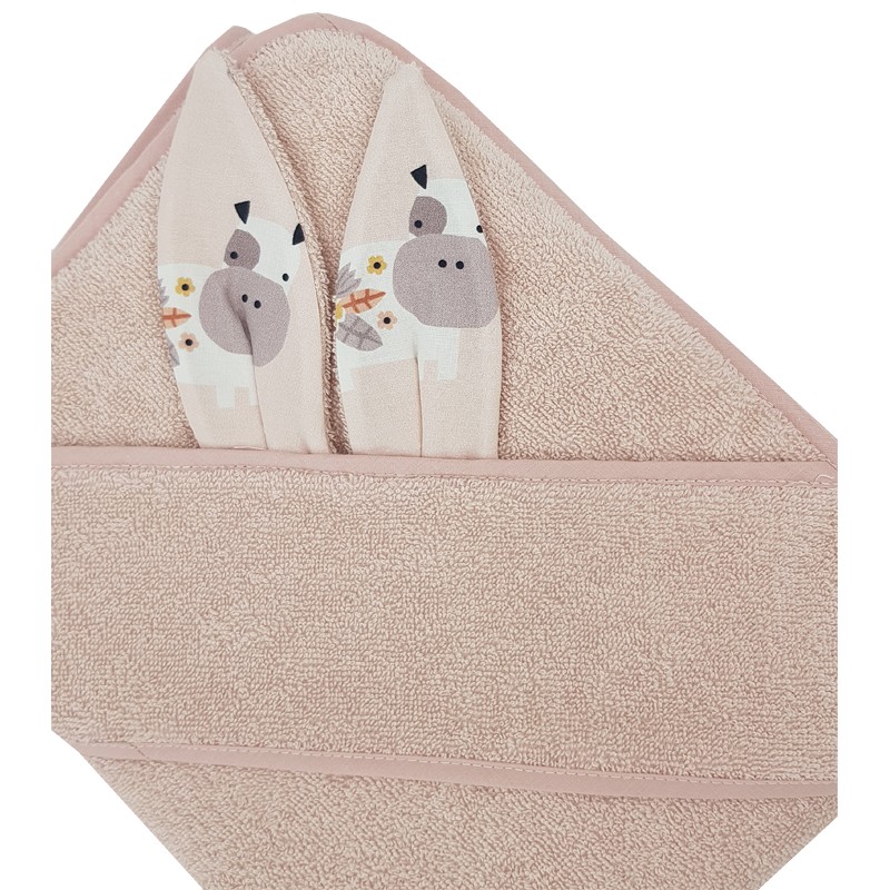 MY FARM/ROSE PINK cotton bath robe