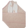 Bademantel aus Baumwolle BEIGE MEADOW/ROSE PINK