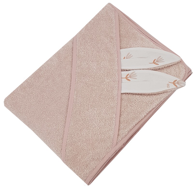 Peignoir en coton BEIGE MEADOW/ROSE PINK